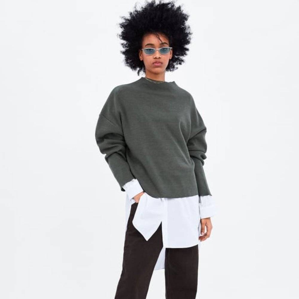 Zara Oversized Ribbed Sweater